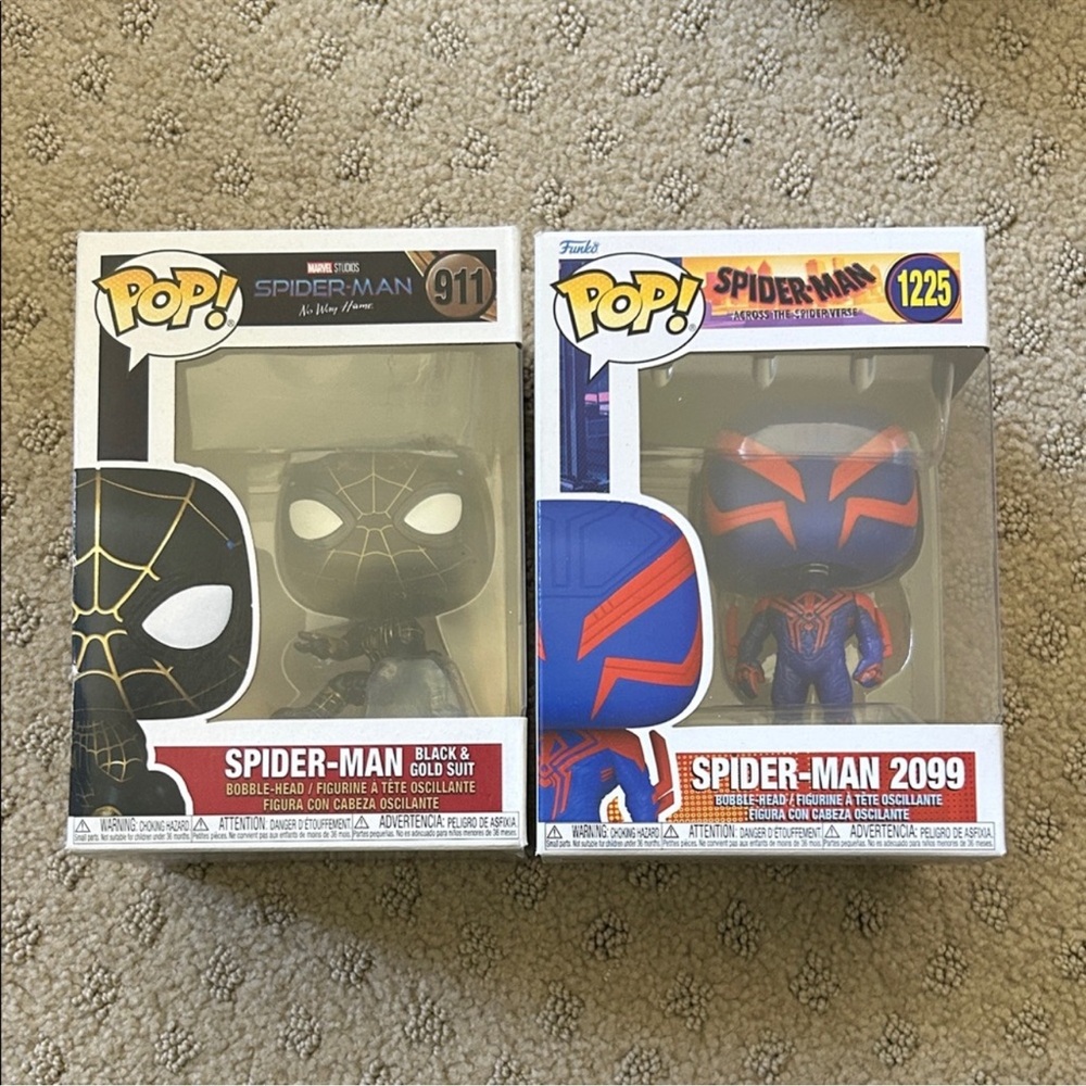 🖤 Bundle of 2 Funko Pop! Spider-Man Figures